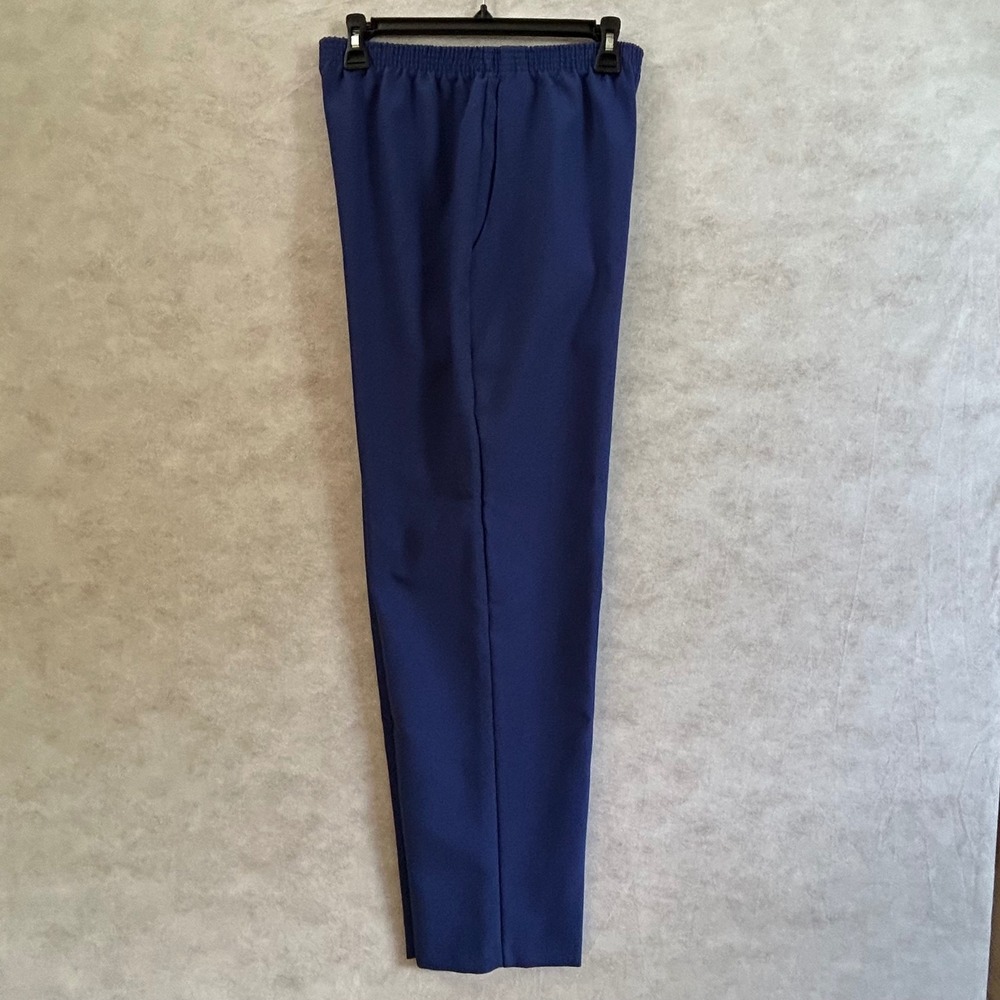 Act III Womens Blue Elastic Waist Pull On Dress Pants Size 14 Career